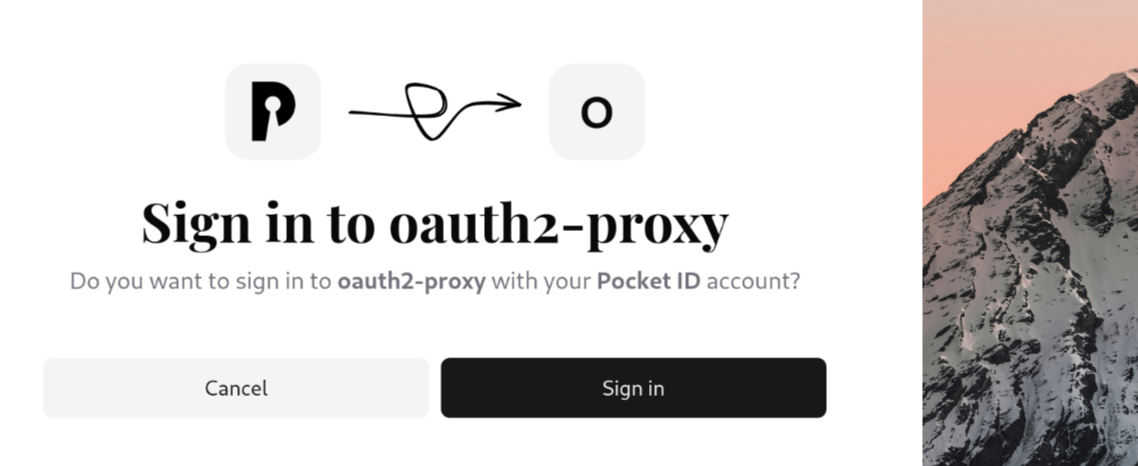 Pocket ID login